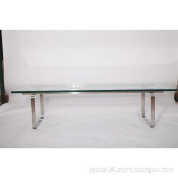 Modern tempered glass Hans wegner CH108 coffee table